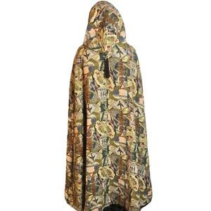 Vintage Queen of the Capes Country Place Woven tapestry cloak cape